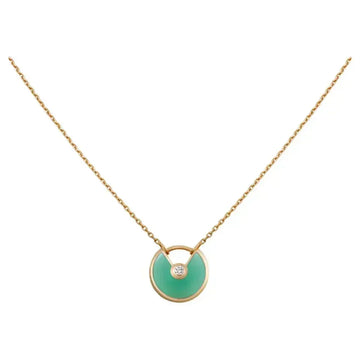 [Super CiCi ]AMULETTE GOLD MALACHIT HALSKETTE