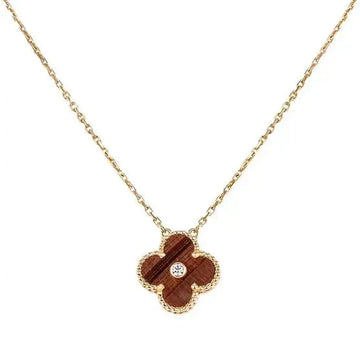 [Super CiCi ]CLOVER 15MM HALSSETTE AUS DIAMANT UND GELBEM TIGERAUGE-ACHAT