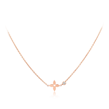 [Super CiCi ]BLOSSOM PENDANT PINK GOLD AND DIAMOND