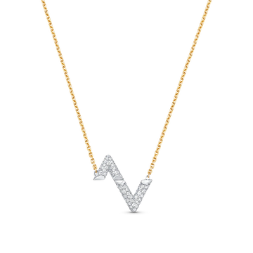 [Super CiCi ]VOLT SILVER DIAMOND PEDANT NECKLACE