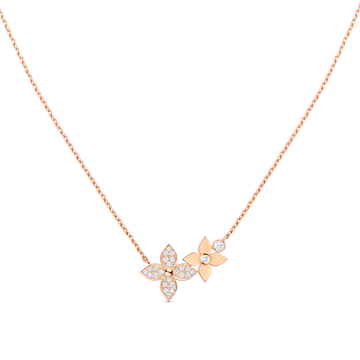 [Super CiCi ]STAR BLOSSOM NECKLACE PINK GOLD DIAMONDS