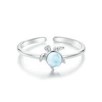 Offener Ring mit Meeresschildkrötenmotiv, verstellbarer Ring