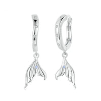 Zarter, vergoldeter Ohrring, hypoallergen, Fischschwanz-Ohrring, Geschenk SCE1744