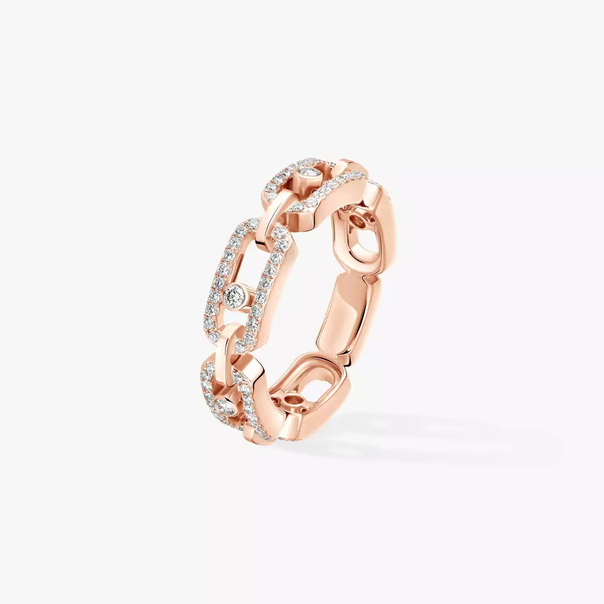 [Super CiCi]Move Link Pave Set Diamond Ring