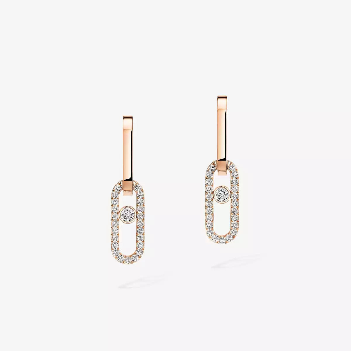 [Super CiCi]Move Link Diamond Earrings