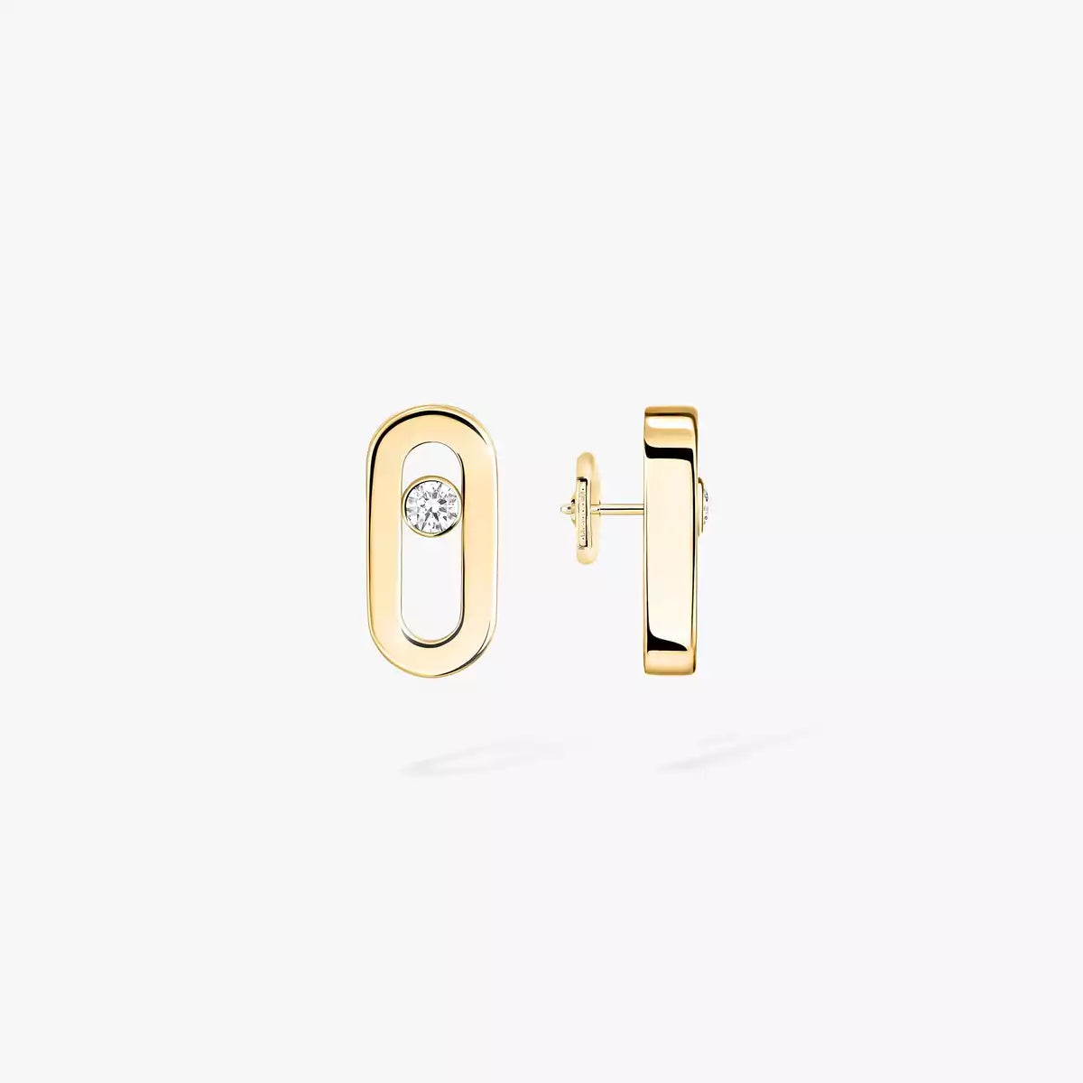 [Super CiCi]Move Uno Diamant-Ohrstecker