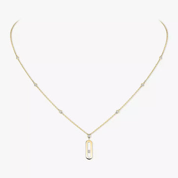[Super CiCi] Move Uno Gold Diamond Long Necklace
