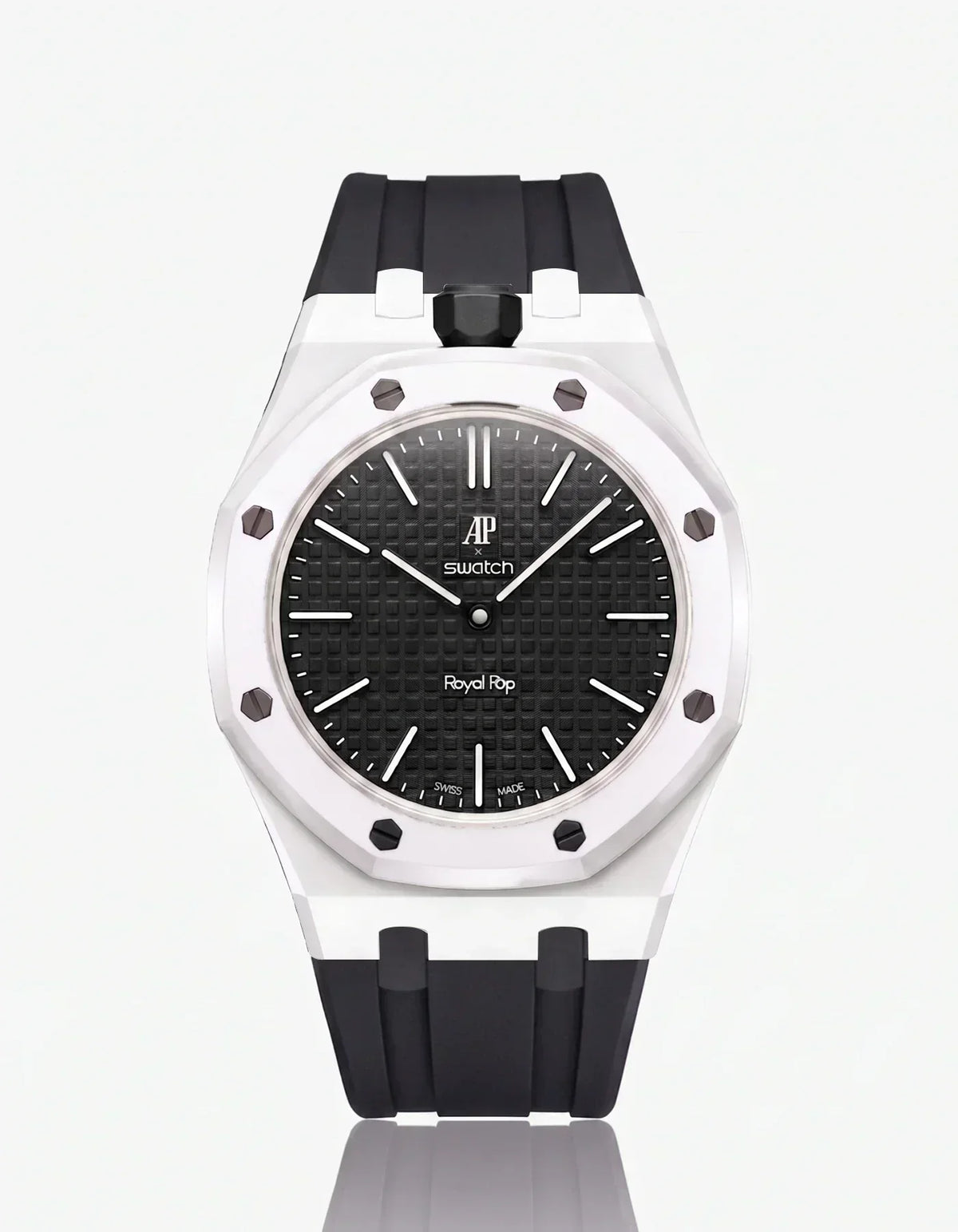 Silicone Strap & Case Royal Pop Ocho Negro(Customize  Colors)