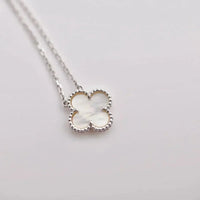 [Bieber Jewelry ]CLOVER  15MM WHITE MOTHER-OF-PEARL SILVER