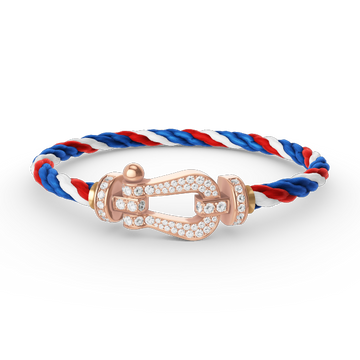 [Super CiCi ]FORCE LARGE HORSESHOE FULL DIAMOND BRACELET ROSE GOLD