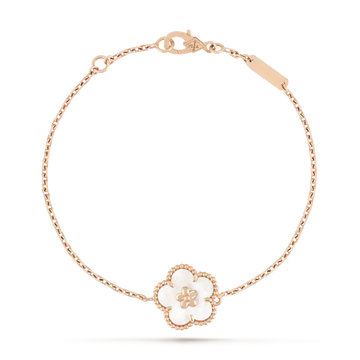 [Super CiCi ]LUCKY WHITE MOP PLUM BLOSSOM  BRACELET