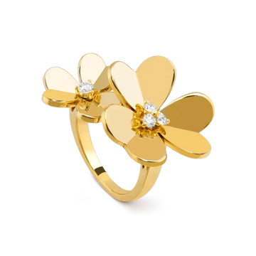 [Super CiCi ]KLEEBLATT COSMOS GOLDDIAMANT-RING