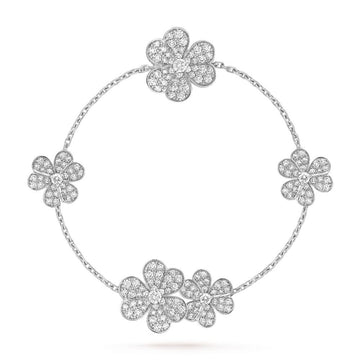 [Super CiCi ]FRIVOLE SILVER 5 FLOWERS BRACELET