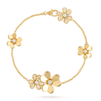 [Bieber Jewelry ]FRIVOLE GOLD 5 FLOWERS BRACELET