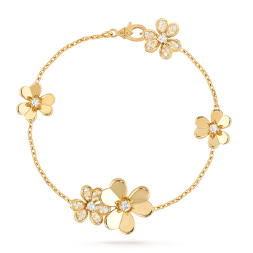 [Super CiCi ]FRIVOLE GOLD 5 FLOWERS BRACELET
