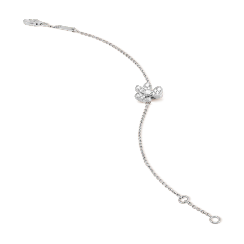 [Super CiCi ]FRIVOLE DIAMANTARMBAND MIT BLUMENMOTIV SILBER