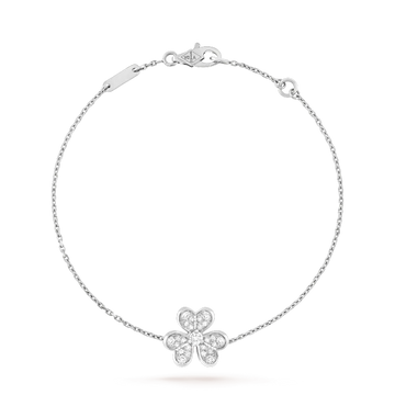 [Super CiCi ]FRIVOLE DIAMANTARMBAND MIT BLUMENMOTIV SILBER