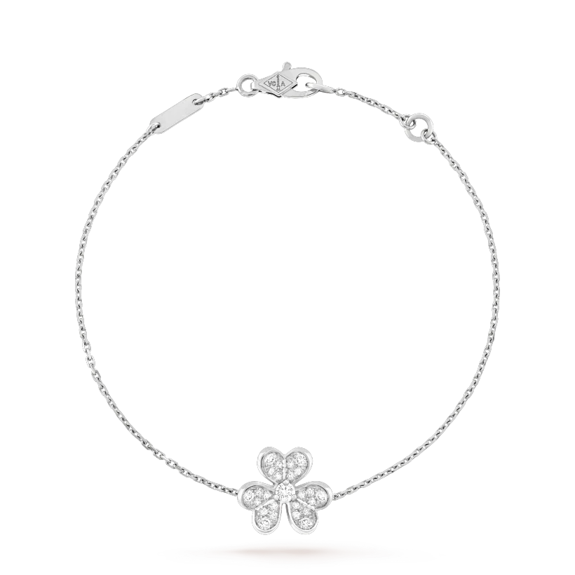 [Super CiCi ]FRIVOLE DIAMANTARMBAND MIT BLUMENMOTIV SILBER