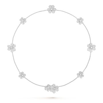 [Super CiCi ]FRIVOLE SILVER 9 FLOWERS NECKLACE