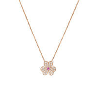 [Bieber Jewelry ]FRIVOLE ROSE GOLD FLOWER DIAMOND NECKLACE