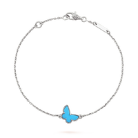 [CiCi Jewels] TÜRKIS-SCHMETTERLINGSARMBAND SILBER