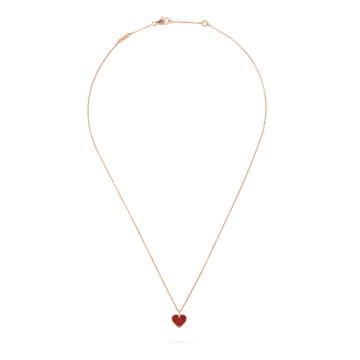 [Super CiCi ]SWEET CLOVER CARNELIAN HEART NECKLACE