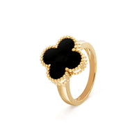 [Bieber Jewelry ]CLOVER ONYX RING