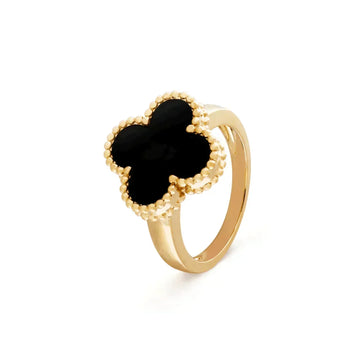 [Super CiCi ]CLOVER ONYX RING