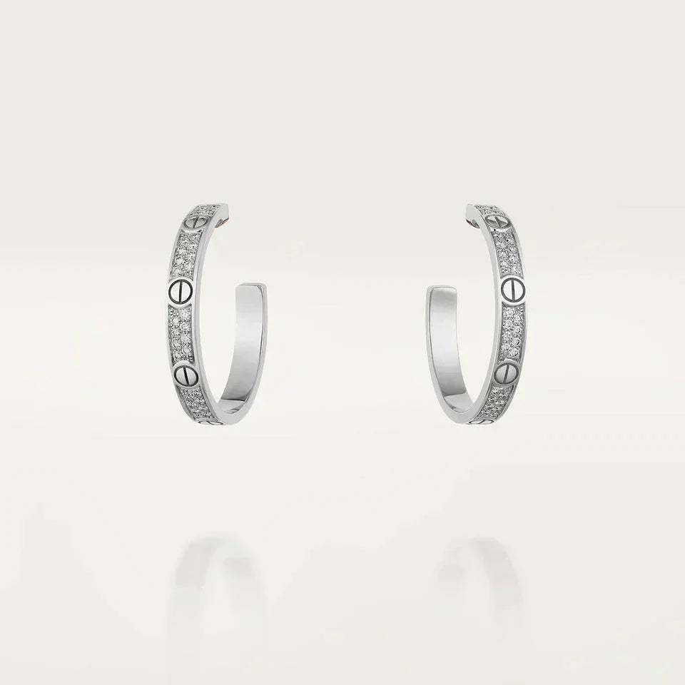 [Super CiCi ]LOVE DIAMOND SILBER-CREOLEN