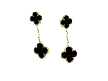[Super CiCi ]CLOVER OHRRINGE MIT 2 MOTIVEN (MEHRERE AUSWAHLMÖGLICHKEITEN)