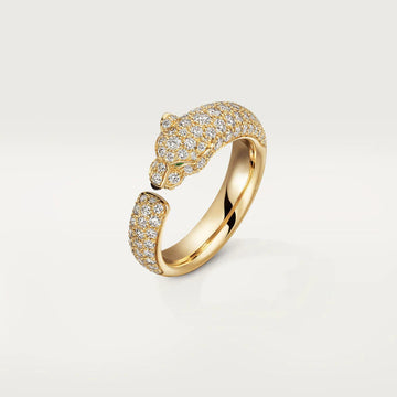 [Super CiCi ]PANTHERE DIAMONDRING AUS ROSÉGOLD