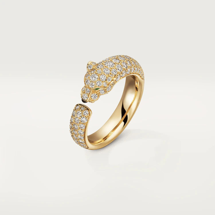 [Super CiCi ]PANTHERE DIAMONDRING AUS ROSÉGOLD